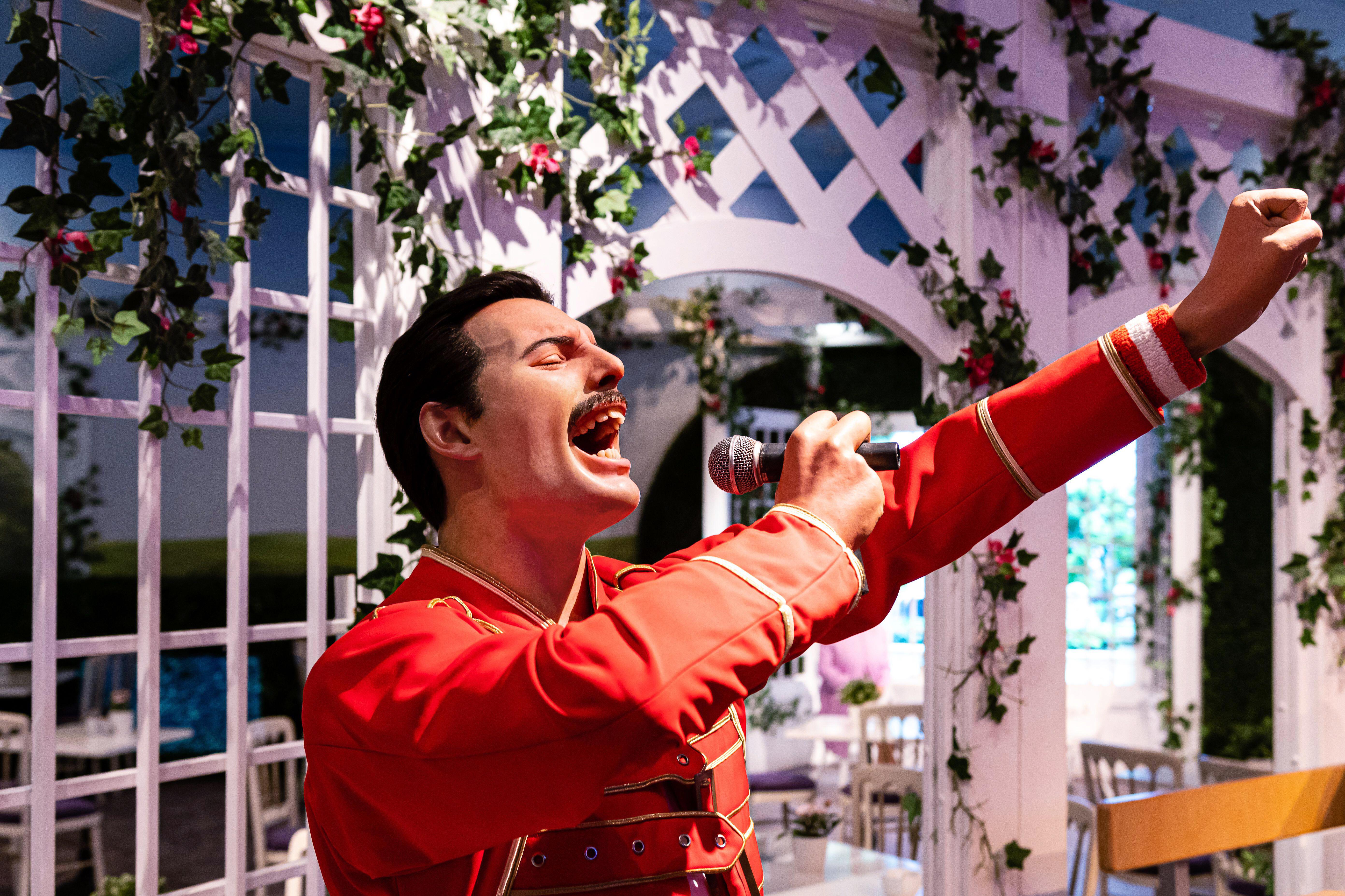 A waxwork of Freddie Mercury at Madame Tussauds, London - one of the best family days out in the UK